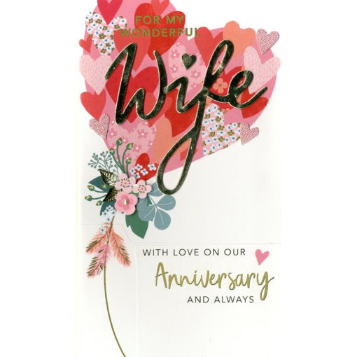Picture of WONDERFUL WIFE ANNIVERSARY CARD